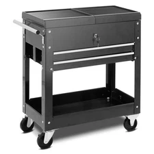 Costway Rolling Mechanics Tool Cart Slide Top Utility Storage Cabinet