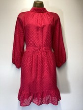 Joanna Hope High Neck Pink Textured Chiffon Dress Size 16