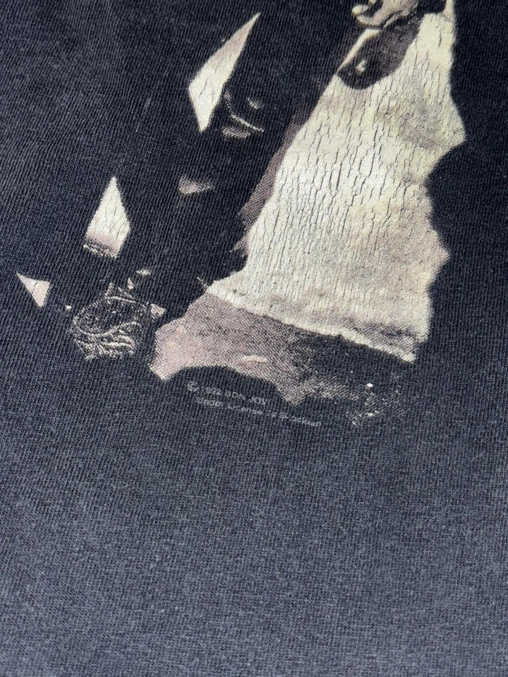 复古 1992 年“Keep The Faith”Bon Jovi 单曲 Stich 黑色乐队大号 T 恤 — 第 3/4 张图片