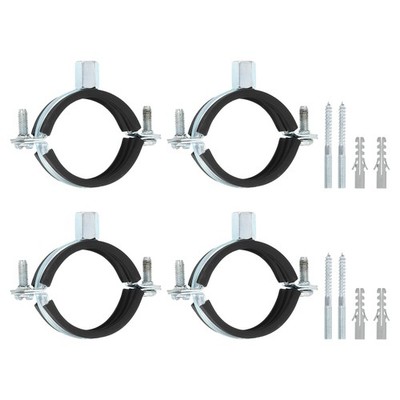 4 Pcs Adjustable Pipe Bracket Clamp, 2''(50mm) Wall Ceiling Mount Support