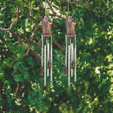 2-PC Gift Set 23" Long Native American Family Wind Chime Native American