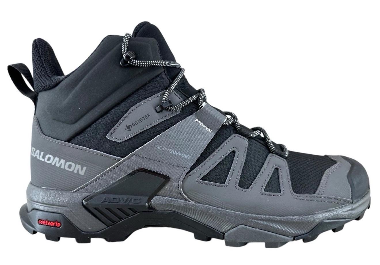 Scarpone da trekking Salomon uomo X Ultra 4 Mid Gore Tex nero grigio L41383400 taglia 10 5