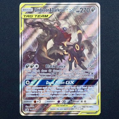 Umbreon & Darkrai GX SM241 Tag Team Full Art Promo LP Pokemon Card