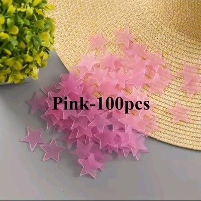 100 Pieces Luminous Star Wall Stickers, Rantic Starry Sky Stickers, Radium Stars