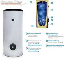 Trinkwasserspeicher Hochleistungsspeicher 200l, 300l, 400l, 500l, 1 XXL WT, grau