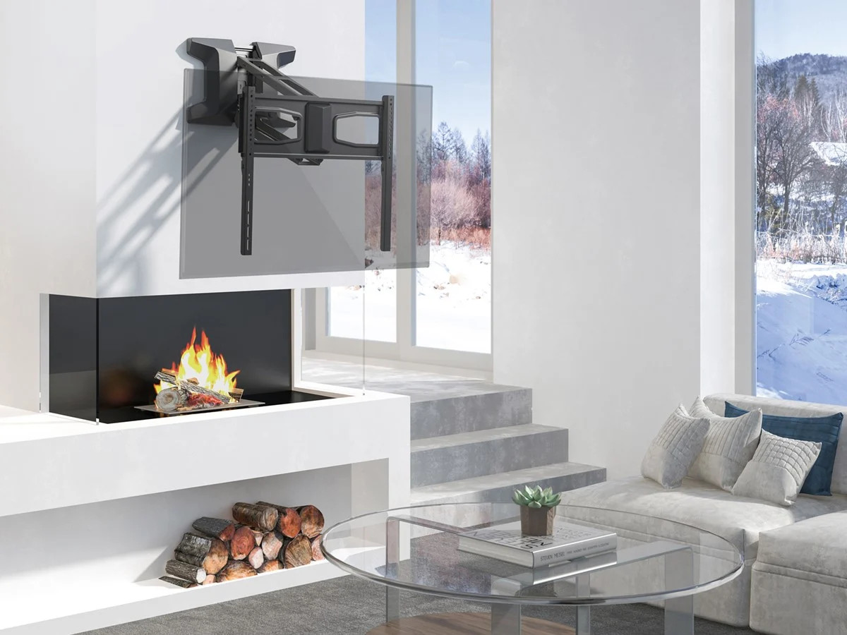 Monoprice Motorized Electric Above Fireplace Mantel Height adjustable TV Mount