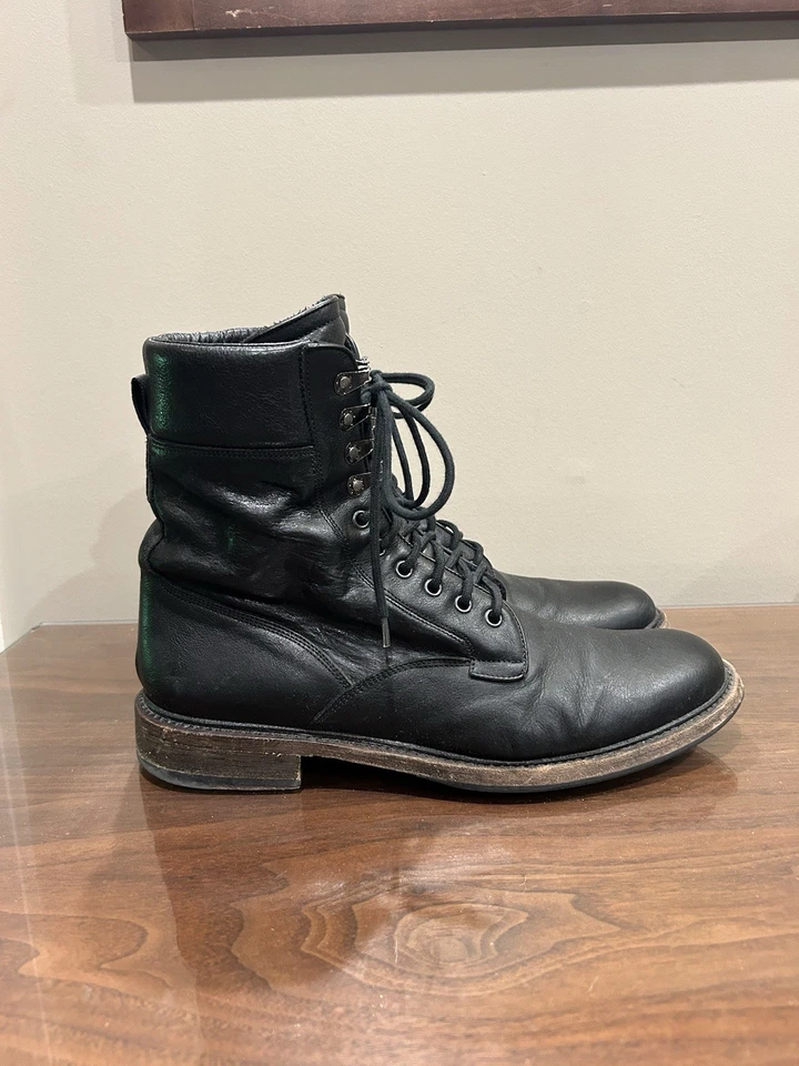 Bota Militar Rag And Bone Spencer Couro Preto Tamanho 44.5 11.5 - Imagem 2 de 4