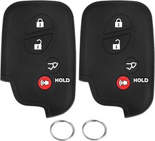 QBUC 2Pcs for Lexus GX460 RX350 Key Fob Cover, IS250 Black Black
