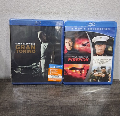 #ad #ad Clint Eastwood Blu Ray Lot of 3 Firefox Heartbreak Ridge Gran Torino Is New $13.00