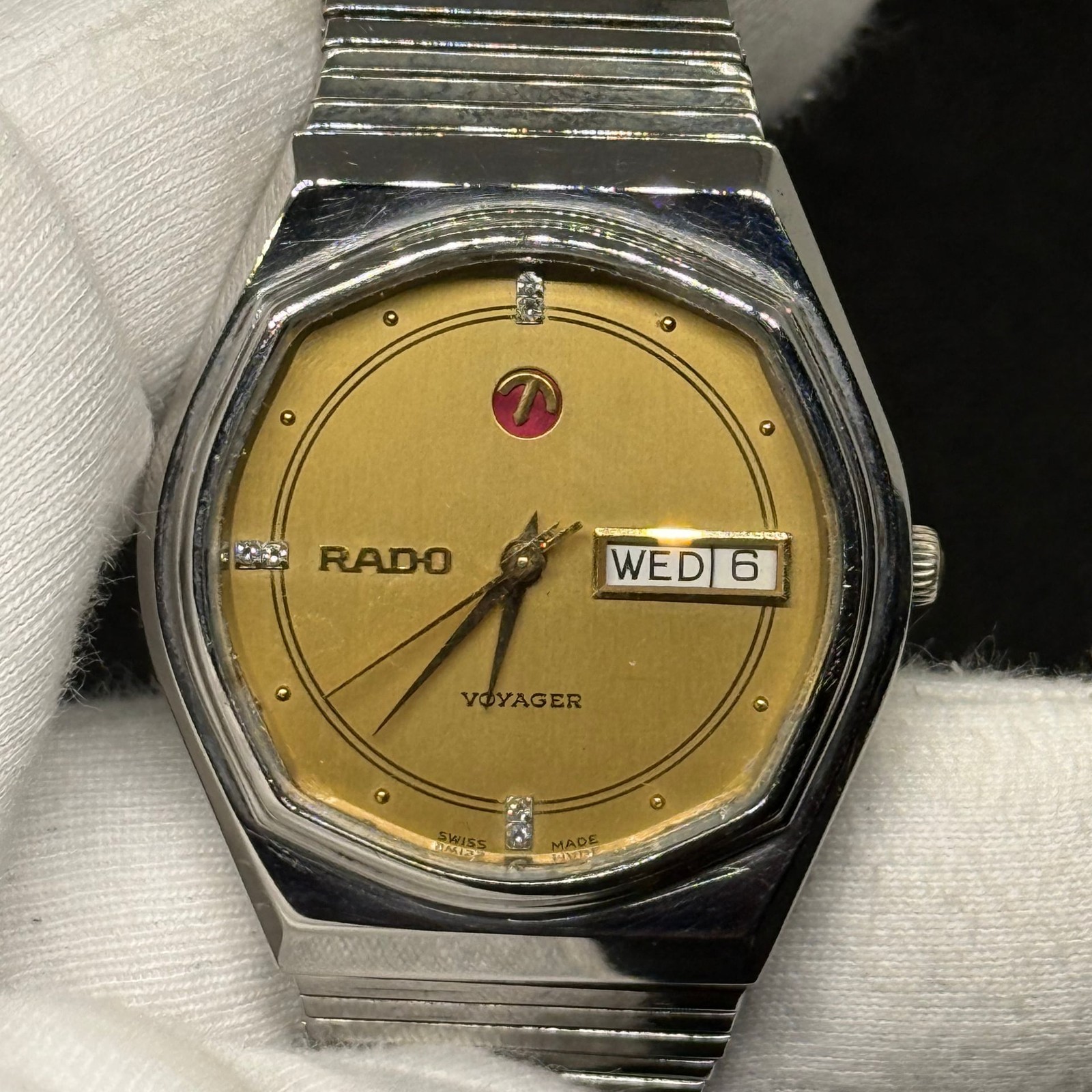 vintage RADO VOYAGER watch 17 Jewels Automatic Day / Date Indicator