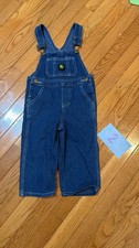 John Deere Denim Overalls Boys Size 2t Euc