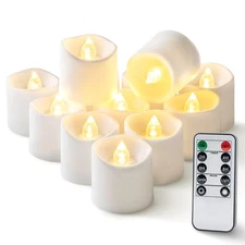 Homemory 24Pack 400+Hour Remote Control Flameless Candles, 2/4/6/8H Timer Led...