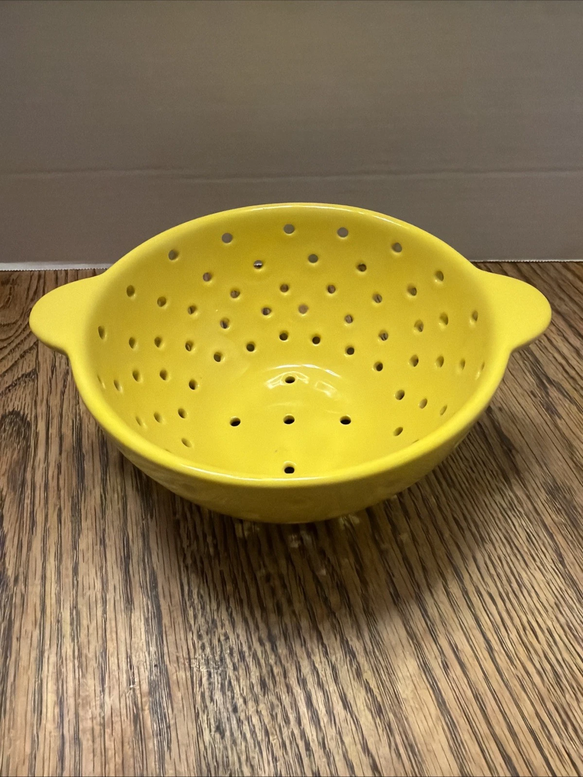 West Elm Market Colander/Strainer Yellow Ceramic EUC