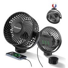 -Pack Magnetic Golf Cart Fan Rechargeable, 1000mAH Battery Operated Portable 2