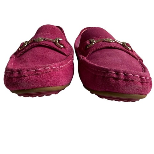 Isaac Mizrahi Live Fuchsia Pink Suede Horsebit Driving Loafers Women Size 8.5 - Bild 3 von 12