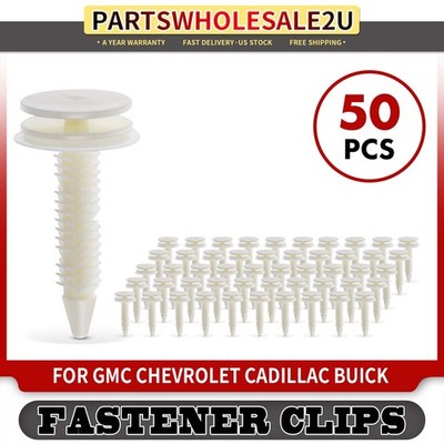50Pcs 7.94mm Nylon Door Trim Panel Retainer Fasteners Triple Head for Chevy GMC