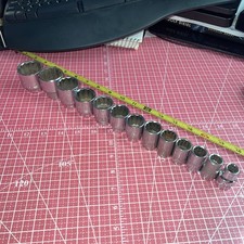 Kal Usa 13 Piece 12 Drive 12 Point Sae Socket Set Large 1 14 - 716 Vintage 3