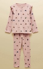Joules Girls Pink Horse Kipwell Pyjamas Age 2 BNWT