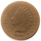 1868 Indian Head Penny Cent About Good/ Good (AG/G) - Exact Shown!