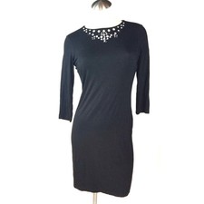 Karen Kane Size XS Black Embellished Dress Day to Night Midi