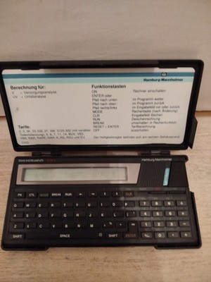 Texas Instruments Ti-74S Pocket Computer 1985 mit Modul, Etui, Kurzanleitung