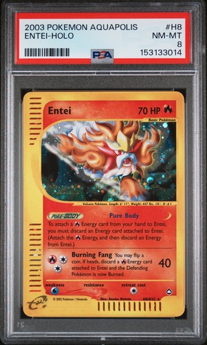 Entei graded PSA 8 for sale on eBay