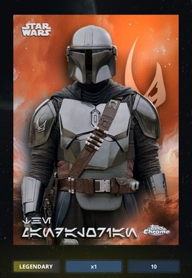 Star Wars Card Trader - Legendary Chrome25 Aurebesh Short Print 25cc Mandalorian