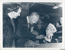 1984 Syracuse Dwight Eisenhower Mamie Eisenhower Craig Thomas Vintage Photo 7x9