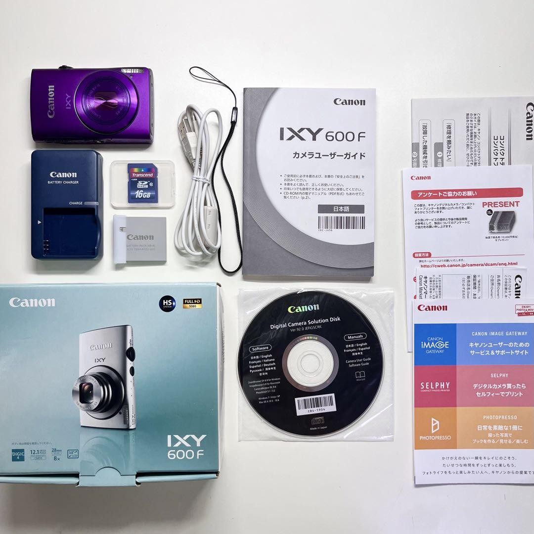 Used] Canon CANON Canon IXY 600F (PR) Purple パープル コンパクト