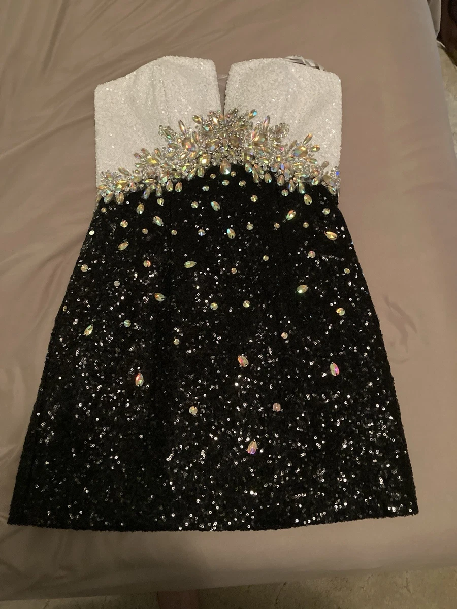 ebay glitter dress Sequin White Dresses for Women for sale Clothing Size: P XS S M L XL 00 0 2 4 6 8 10 12 14 16