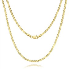 14K Gold Necklaces for Women Men 2.1mm Thin Golden Chain Necklace  14K Gold ...