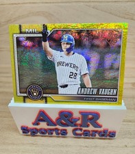2026 Topps Series 1 #303 - Andrew Vaughn - Yellow Holo Parallel /399 - Brewers