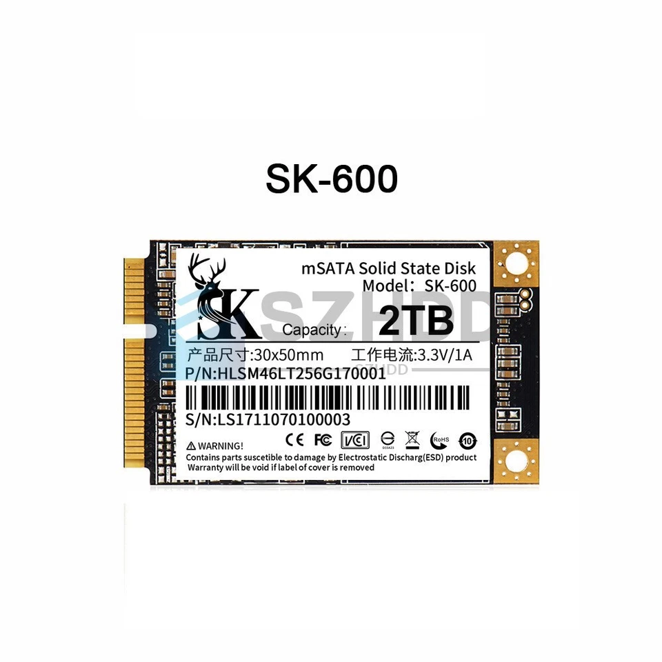 NEW 128GB 256GB 512GB 1TB 2TB mSATA SSD Solid State Drive For Notebook Laptop - Bild 2 von 4