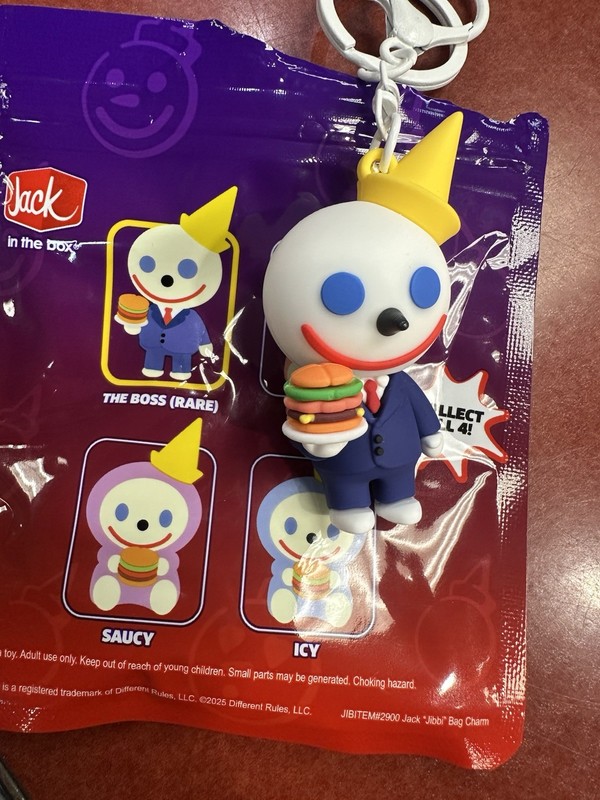 RARE Jack In The Box 2026 JIBBI Charm Keychain  "The Boss" Limited Edition