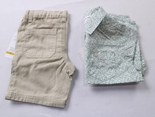 Calvin Klein Boy's Short Sleeve Shirt Twill Shorts 2-PC Set CA4 Multi Size 3T