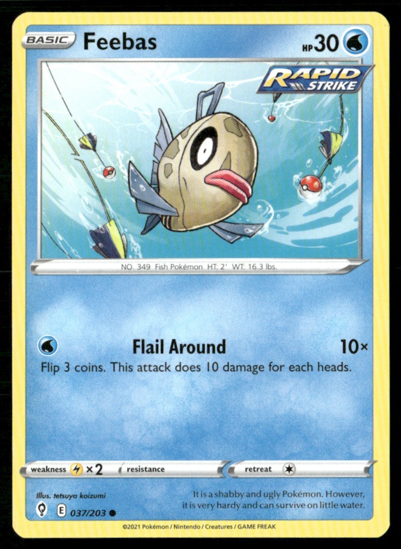 2021 Sword & Shield - Evolving Skies Feebas Basic/Common #37