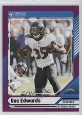 2024 Panini Donruss Purple Press Proof Gus Edwards #169 1l6f