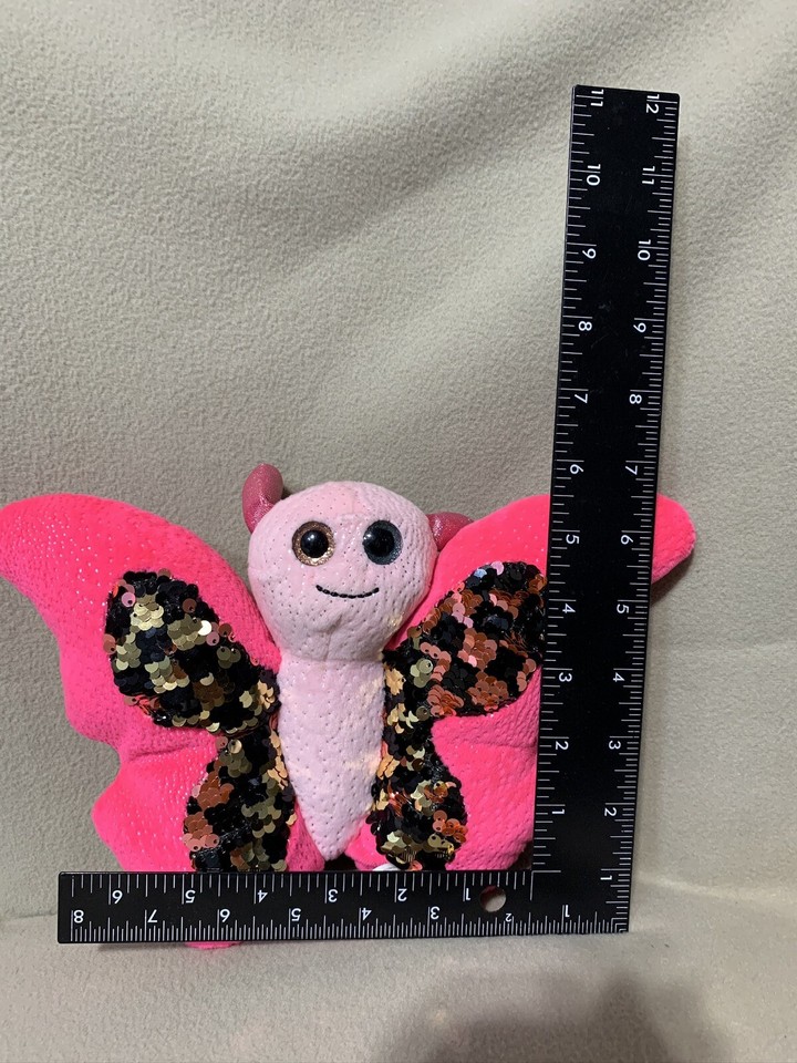 Redemption Plus Plush Pink Butterfly Plush Reversible Sequins 11 ...