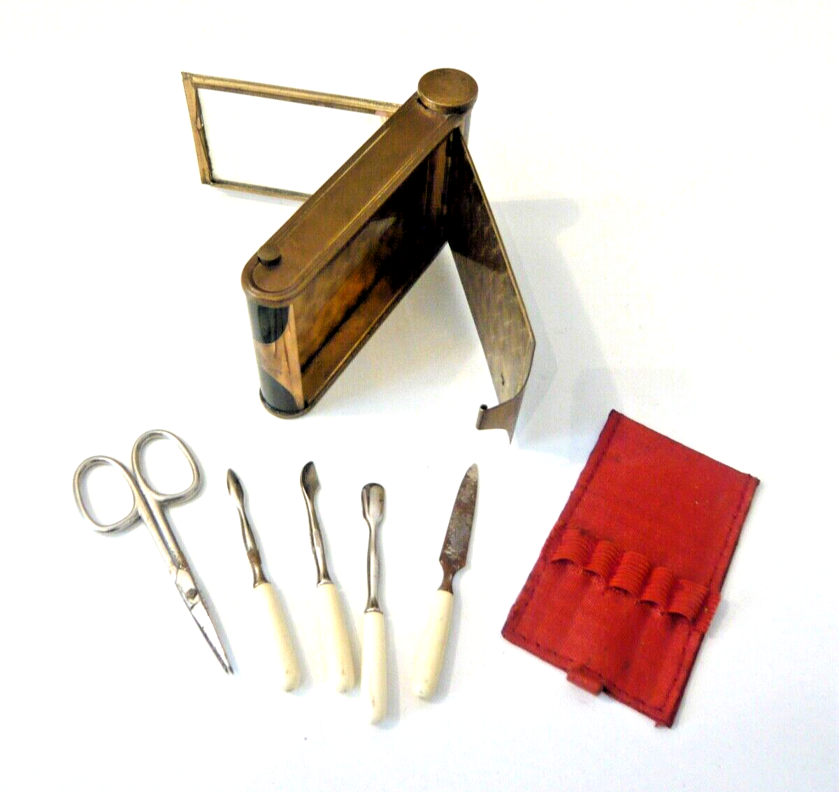 Mini Nécessaire De Manucure Vintage - Occasion - Kit D'outils Ancien