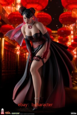 chun li black dress Micotaku Street Fighter Officially Licensed Women's Deluxe Classic Cosplay Costume Golden Embroidery : Clothing, Shoes & Jewelry being ideal for all sorts of special occasions such as costume parties "Battle-ready beauty in 1:2 scale