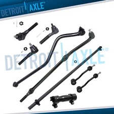 Front Tie Rod Drag Link Track Sway Bar Link Kit for 1997-2006 Jeep Wrangler