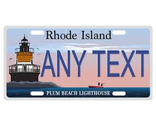 Custom Personalized Standard Size Novelty License Plate-Rhode Island Lighthouse