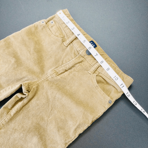 Gap Denim Boys Kids Tan Flat Front Pockets Corduroy Stretch Slim Pants Size 7 - Picture 6 of 11