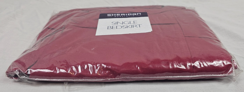 Vintage Sheridan Australia Single Size Bed skirt Burgundy - Picture 3 of 6