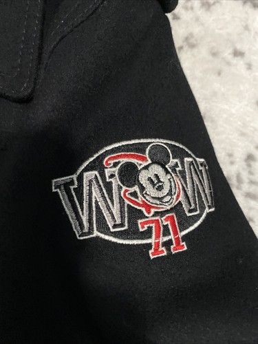 Mickey Mouse 71 Walt Disney World Wool Blend Pea Coat Size Large Black EUC - Picture 2 of 12