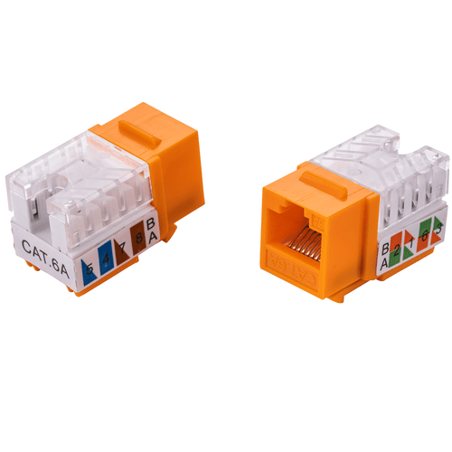 CAT6a Keystone Jack Ethernet 110 Punch Down Tool Network 45 Degree 8P8P RJ45 Lot - Afbeelding 11 van 22