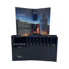 Dior Sauvage Men's Parfum spray  VIALS/ Sample - 10 PCS - 1 ml/0.3 oz NEW
