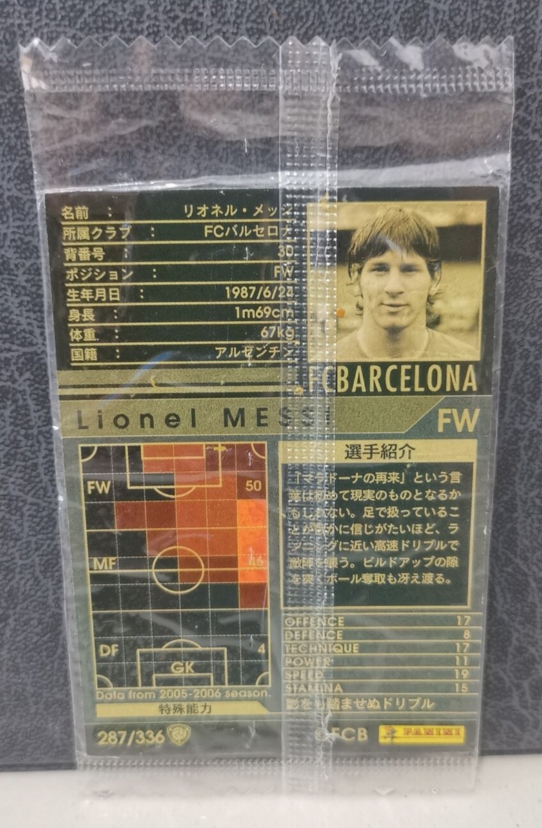 Panini WCCF 2005 - 2006 Lionel Messi (Barcelona) Unopened Panini WCCF 2005 - 2006 Lionel Messi (Barcelona) Unopened