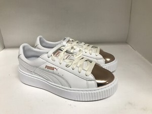 puma basket platform white rose gold
