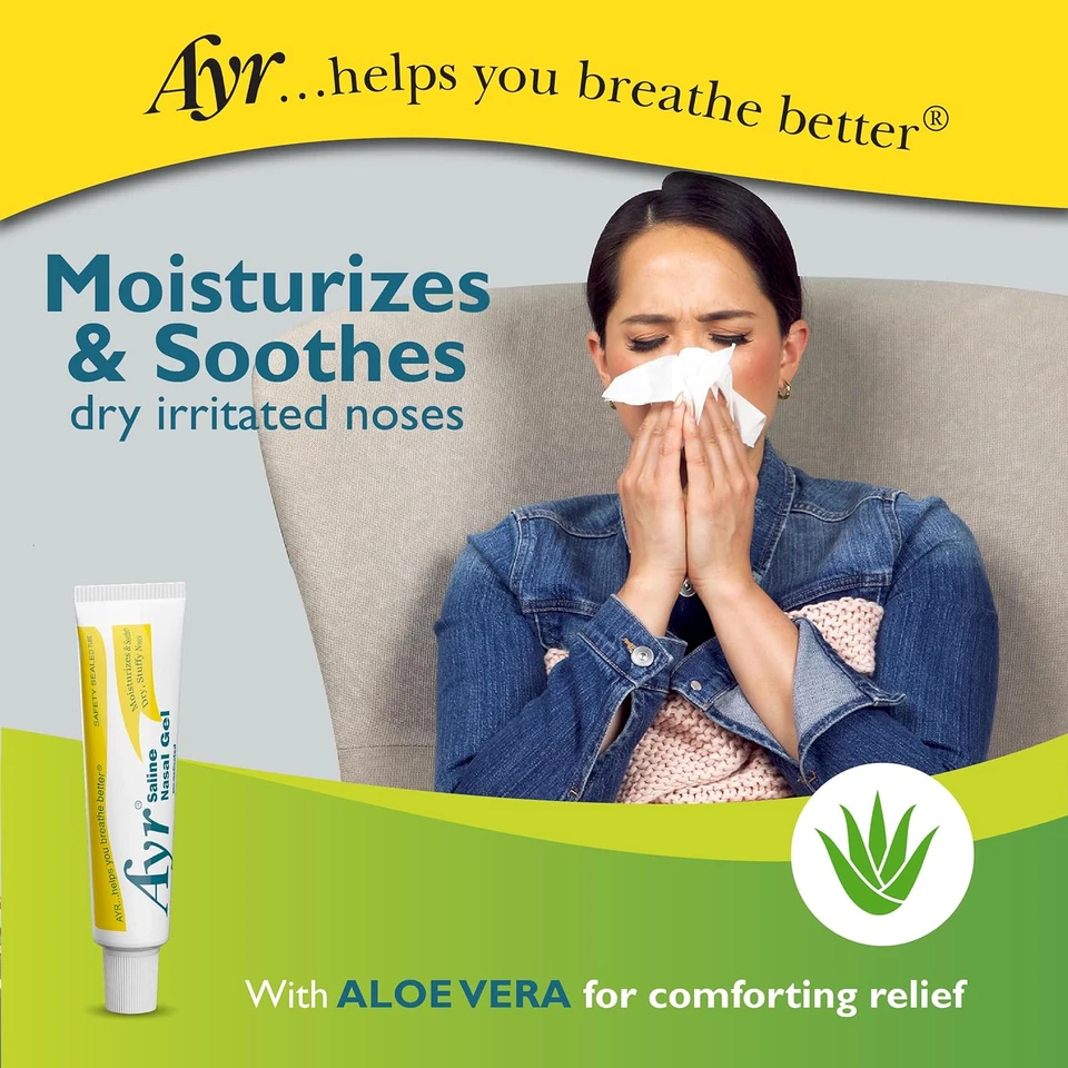 Ayr Saline Nasal Gel, with Soothing Aloe, 0.5 Ounce Tube (Pack of 1) - Image 2 of 4